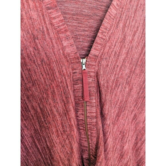 Logo by Lori Goldstein Sweater Maroon Knit Suede Cardigan Extra Large‎ - Picture 6 of 9